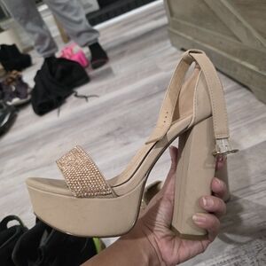 Chic Beige Platform Heels